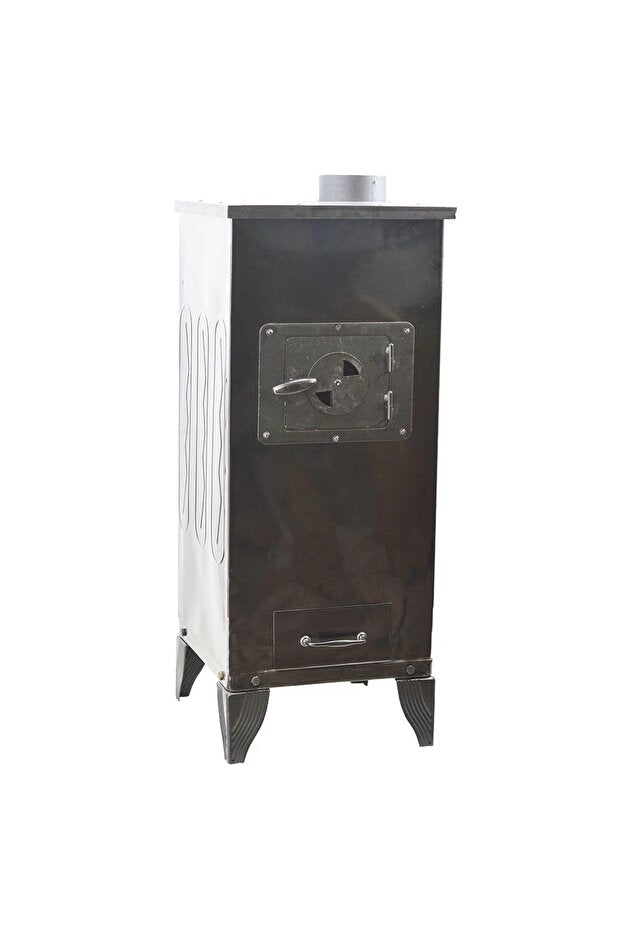 RT Soba, Lemne Carbune, Focar Samotat, Plita Gatit, Incalzit Casa Camera, Negru 7.7KW